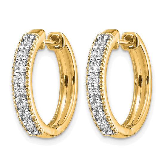 Diamond Hinged Hoop Earrings