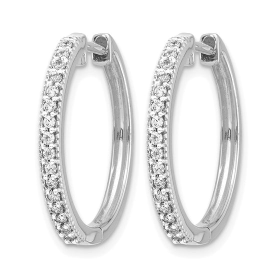 Gold Diamond Hinged Hoop Earrings