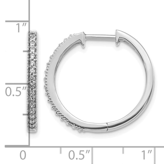 Gold Diamond Hinged Hoop Earrings