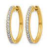 Gold Diamond Hinged Hoop Earrings