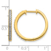 Gold Diamond Hinged Hoop Earrings