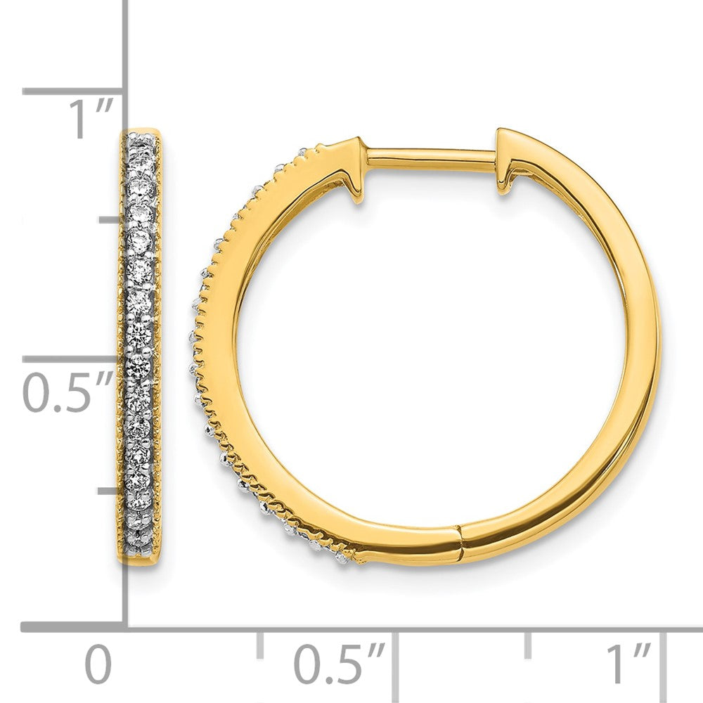 Gold Diamond Hinged Hoop Earrings