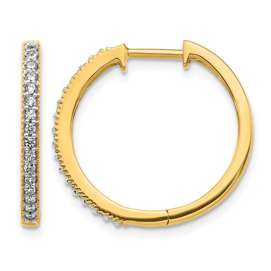 Gold Diamond Hinged Hoop Earrings