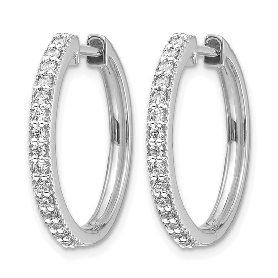 Gold Diamond Hinged Hoop Earrings