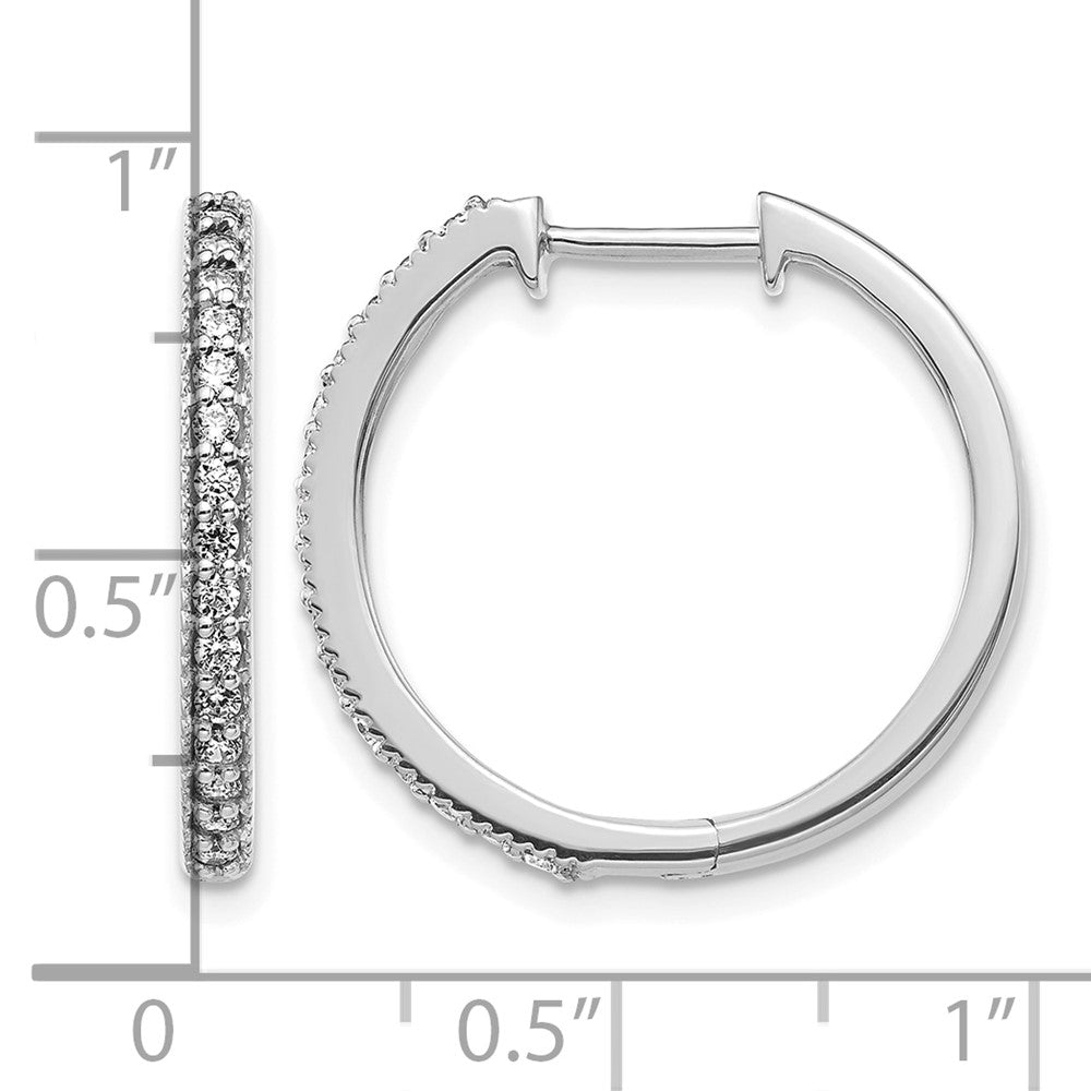 Gold Diamond Hinged Hoop Earrings