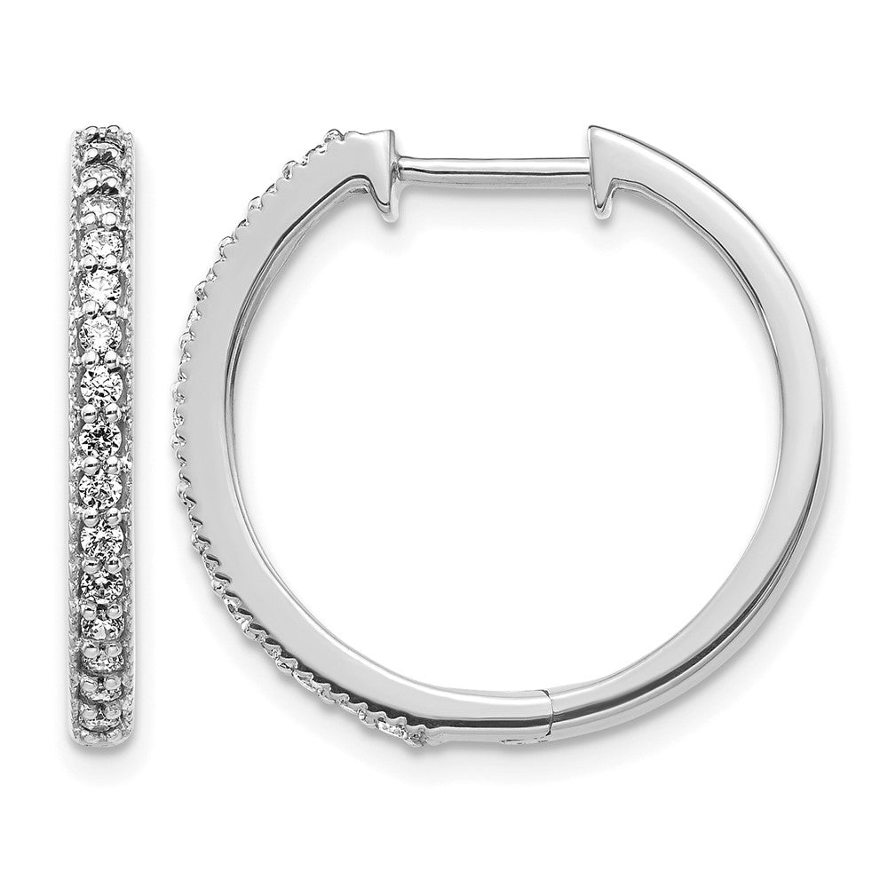 Gold Diamond Hinged Hoop Earrings