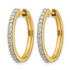 Gold Diamond Hinged Hoop Earrings