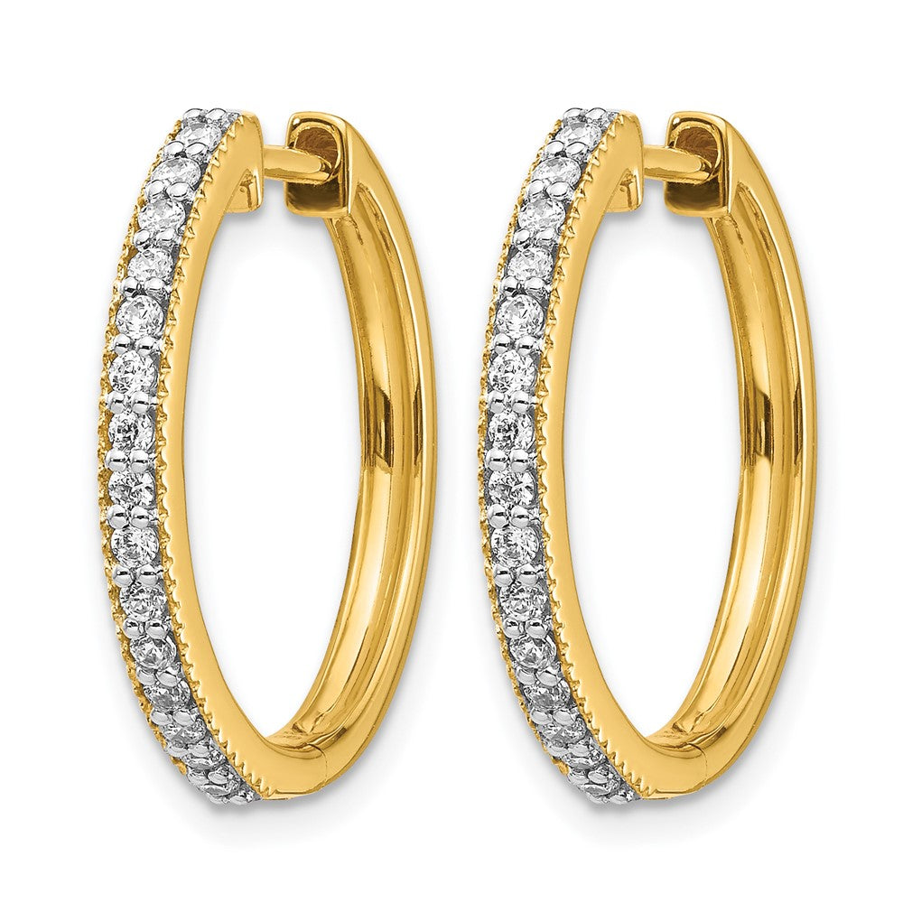 Gold Diamond Hinged Hoop Earrings