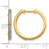 Gold Diamond Hinged Hoop Earrings