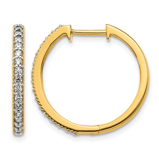 Gold Diamond Hinged Hoop Earrings