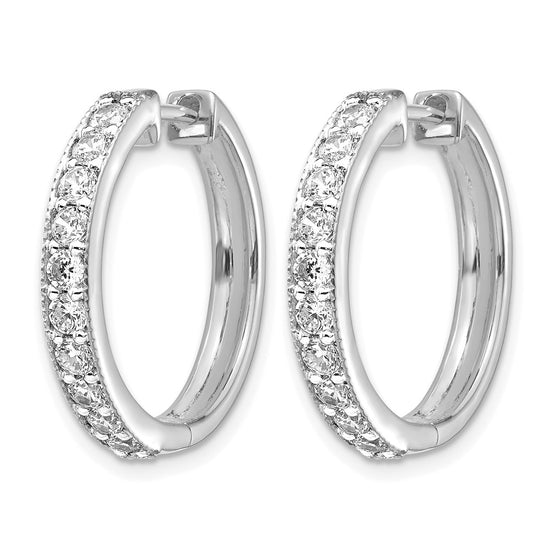 Gold Diamond Hinged Hoop Earrings