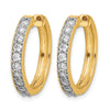 Gold Diamond Hinged Hoop Earrings