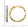 Gold Diamond Hinged Hoop Earrings