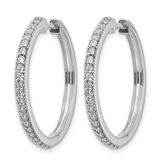 Diamond Hinged Hoop Earrings