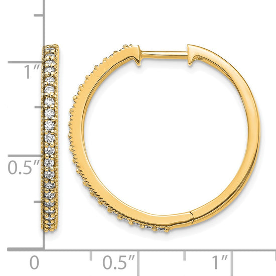 Diamond Hinged Hoop Earrings