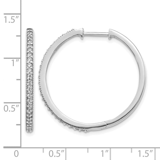 Gold Diamond Hinged Hoop Earrings