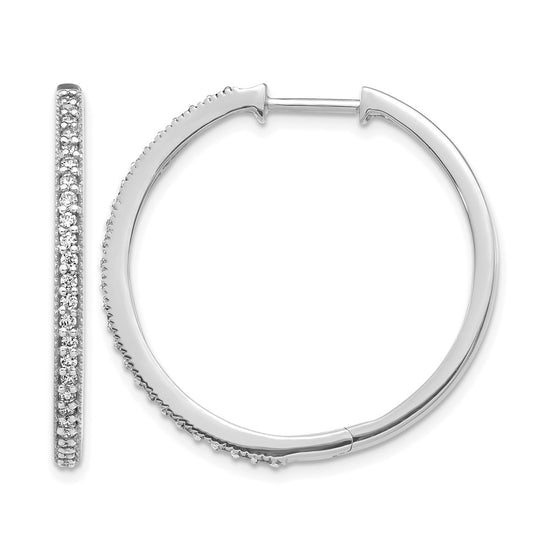 Gold Diamond Hinged Hoop Earrings