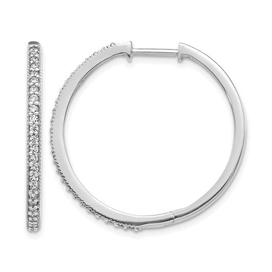Gold Diamond Hinged Hoop Earrings