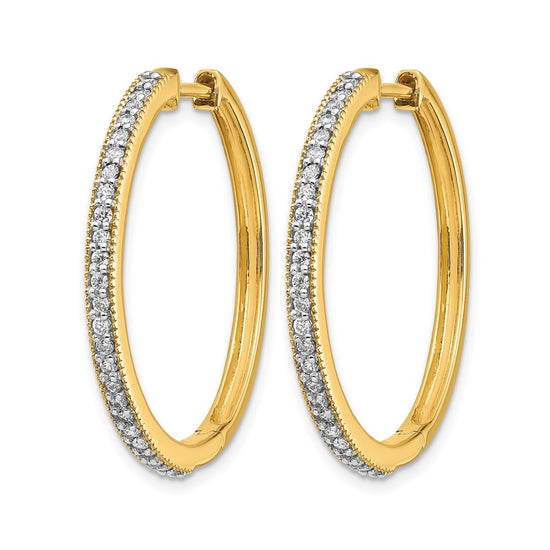 Gold Diamond Hinged Hoop Earrings