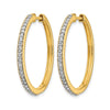 Gold Diamond Hinged Hoop Earrings
