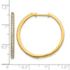 Gold Diamond Hinged Hoop Earrings