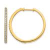 Gold Diamond Hinged Hoop Earrings