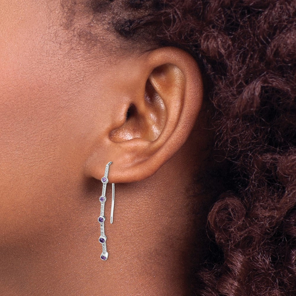 Diamond & Gemstone Threader Earrings