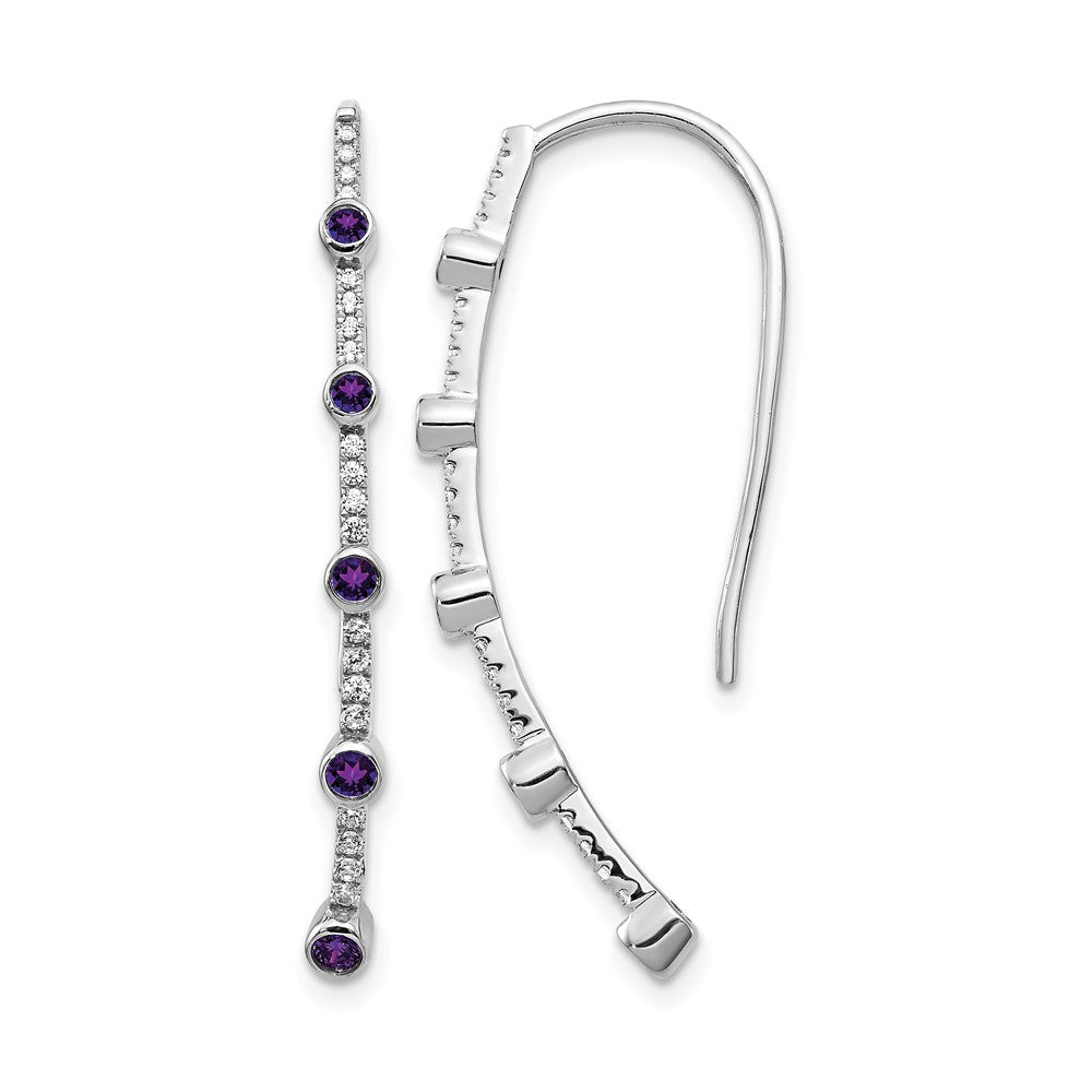 Diamond & Gemstone Threader Earrings