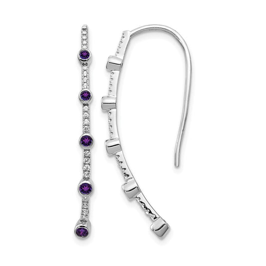 Diamond & Gemstone Threader Earrings