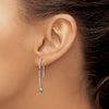 Blue Topaz and Diamond Earrings