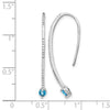 Blue Topaz and Diamond Earrings