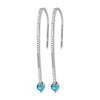 Blue Topaz and Diamond Earrings