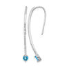 Blue Topaz and Diamond Earrings