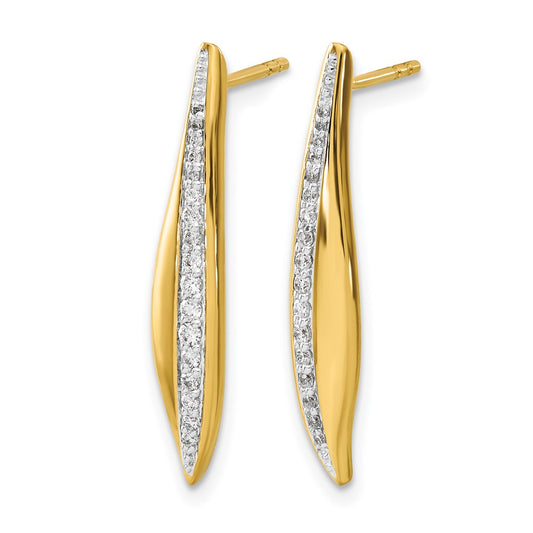 14k 1/4 carat Diamond Post Earrings