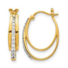 Gold Diamond Hoop Earrings