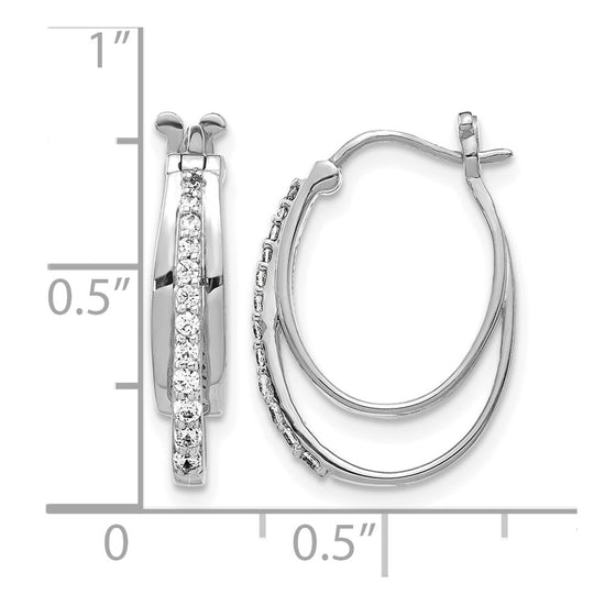 Gold Diamond Hoop Earrings