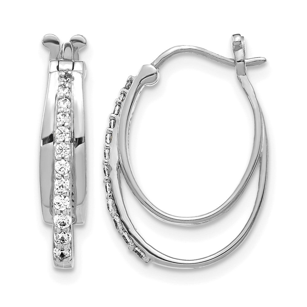 Gold Diamond Hoop Earrings