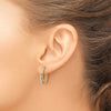 Gold Diamond Hoop Earrings