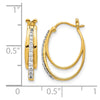 Gold Diamond Hoop Earrings