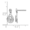 Diamond Post Dangle Earrings