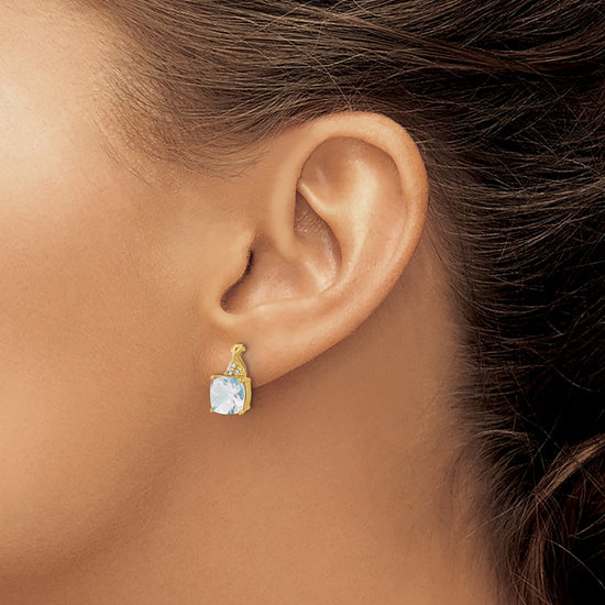 Gemstone and Diamond Earrings