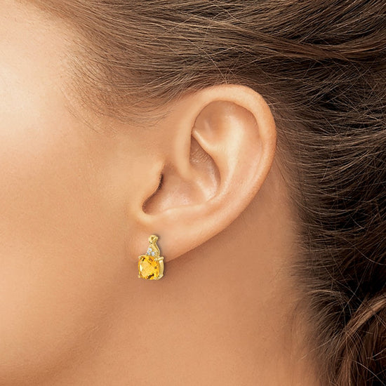 Gemstone and Diamond Earrings