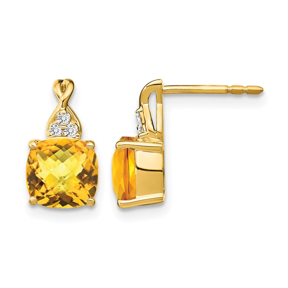 Gemstone and Diamond Earrings