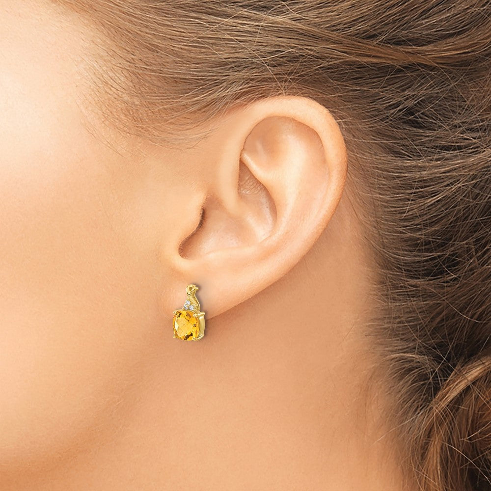 Gemstone and Diamond Earrings
