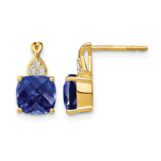 Gemstone and Diamond Earrings