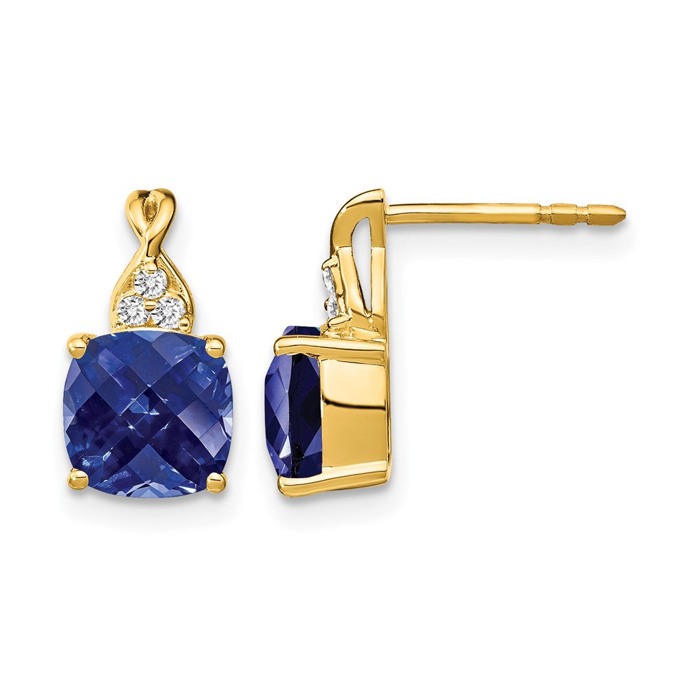 Gemstone and Diamond Earrings