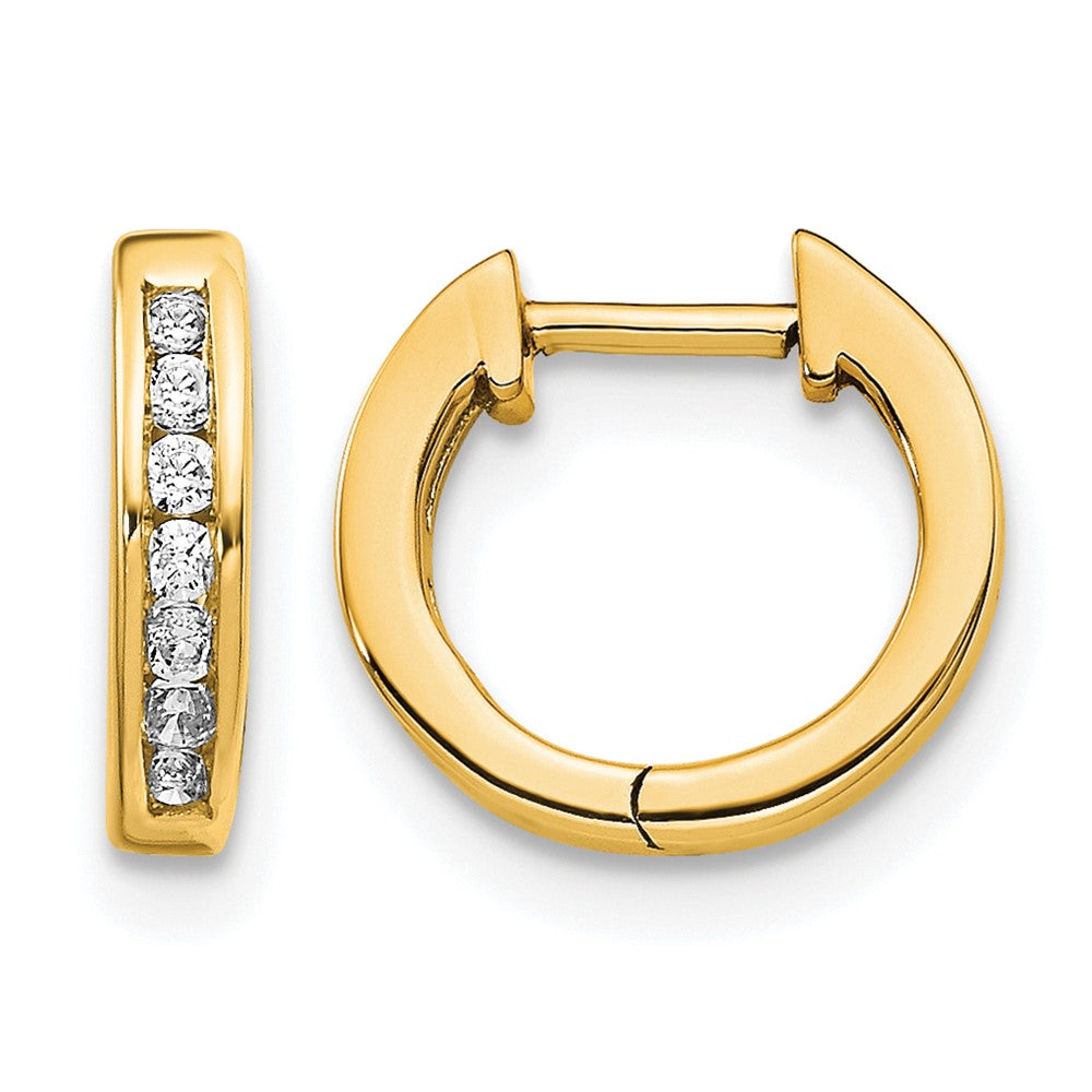 Diamond Hinged Hoop Earrings