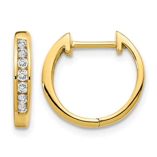 Diamond Hinged Hoop Earrings