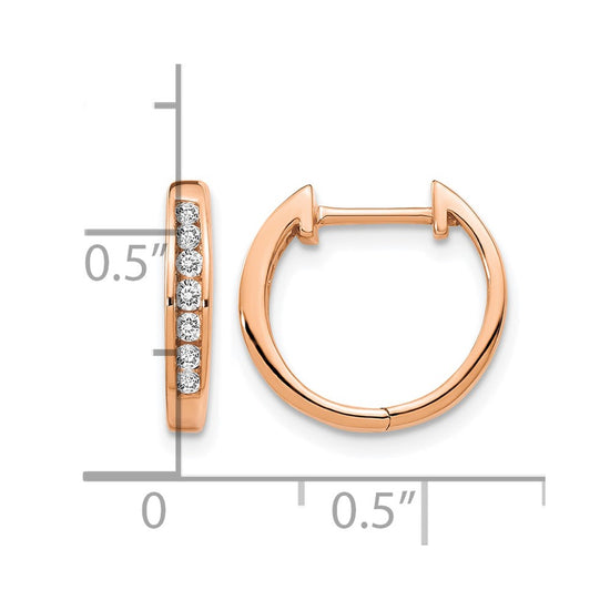 Diamond Hinged Hoop Earrings