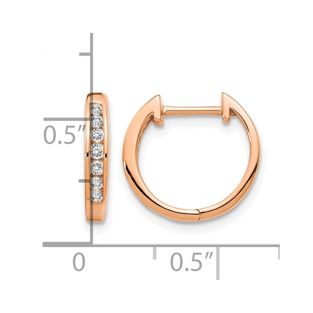 Diamond Hinged Hoop Earrings